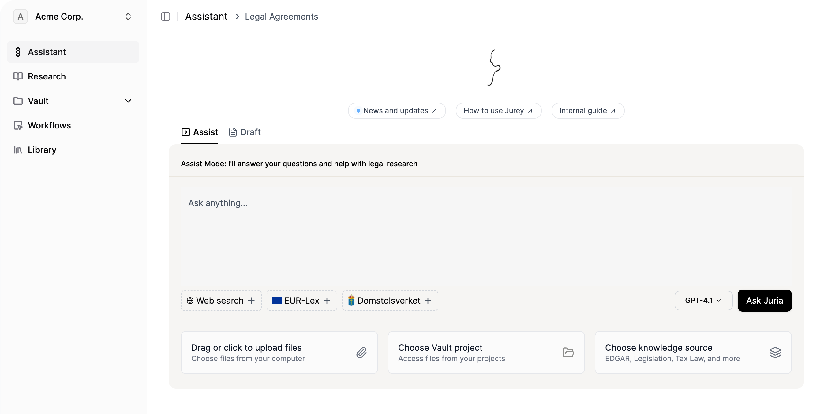 Juria Assistant Demo